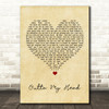 Khalid & John Mayer Outta My Head Vintage Heart Song Lyric Wall Art Print