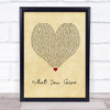 Tesla What You Give Vintage Heart Song Lyric Wall Art Print