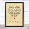 Tony Bennett The Good Life Vintage Heart Song Lyric Wall Art Print