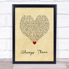 Celtic Thunder Always There Vintage Heart Song Lyric Wall Art Print