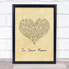 Depeche Mode In Your Room Vintage Heart Song Lyric Wall Art Print