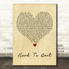 Hard-Fi Hard To Beat Vintage Heart Song Lyric Wall Art Print