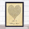 Like A Rolling Stone Bob Dylan Vintage Heart Quote Song Lyric Print