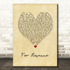 Chris De Burgh For Rosanna Vintage Heart Song Lyric Wall Art Print