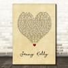 Fight Like Apes Jenny Kelly Vintage Heart Song Lyric Wall Art Print