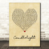 Jack Savoretti Candlelight Vintage Heart Song Lyric Wall Art Print