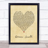 Josh Wilson Dream Small Vintage Heart Song Lyric Wall Art Print