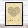 Lisa Lisa & Cult Jam Head to Toe Vintage Heart Song Lyric Wall Art Print