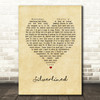 Xyconstant Silverlined Vintage Heart Song Lyric Wall Art Print