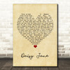 America Daisy Jane Vintage Heart Song Lyric Wall Art Print