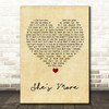 Andy Griggs She's More Vintage Heart Song Lyric Wall Art Print