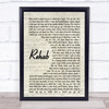 Rehab Amy Winehouse Script Quote Song Lyric Print