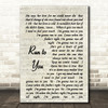 Run To You Bryan Adams Script Quote Song Lyric Print