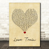 Holly Johnson Love Train Vintage Heart Song Lyric Wall Art Print