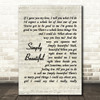 Simply Beautiful Al Green Script Quote Song Lyric Print