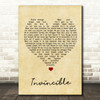 Muse Invincible Vintage Heart Song Lyric Wall Art Print