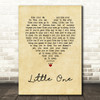 R. Hulme Little One Vintage Heart Song Lyric Wall Art Print