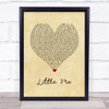 Little Mix Little Me Vintage Heart Song Lyric Wall Art Print