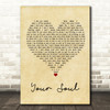 Rhodes Your Soul Vintage Heart Song Lyric Wall Art Print