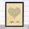 The Frank and Walters After All Vintage Heart Song Lyric Wall Art Print