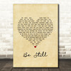 The Fray Be Still Vintage Heart Song Lyric Wall Art Print