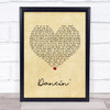 Aaron Smith Dancin' Vintage Heart Song Lyric Wall Art Print