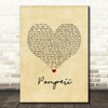 Bastille Pompeii Vintage Heart Song Lyric Wall Art Print