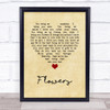 Cross Canadian Ragweed Flowers Vintage Heart Song Lyric Wall Art Print