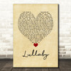 Gerry Cinnamon Lullaby Vintage Heart Song Lyric Wall Art Print