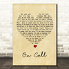 Kings Of Leon On Call Vintage Heart Song Lyric Wall Art Print