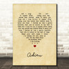 Enter Shikari Adieu Vintage Heart Song Lyric Wall Art Print