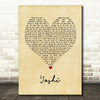 L-H Yoshi Vintage Heart Song Lyric Wall Art Print