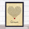 Thomas Rhett Grave Vintage Heart Song Lyric Wall Art Print