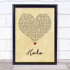 Liam Gallagher Halo Vintage Heart Song Lyric Wall Art Print