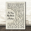 Ronnie Reno I'm Using My Bible for a Roadmap Vintage Script Song Lyric Wall Art Print