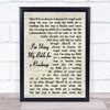 Ronnie Reno I'm Using My Bible for a Roadmap Vintage Script Song Lyric Wall Art Print