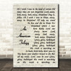 Elvis Presley An American Trilogy Vintage Script Song Lyric Wall Art Print