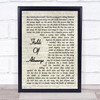 The Wolfe Tones Fields Of Athenrye Vintage Script Song Lyric Wall Art Print