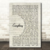 Everything Michael Buble Song Lyric Vintage Script Quote Print