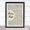 Shinedown Burning Bright Vintage Script Song Lyric Wall Art Print