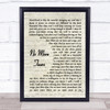 Jewel No More Tears Vintage Script Song Lyric Wall Art Print