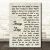 The Doors Strange Days Vintage Script Song Lyric Wall Art Print