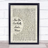Have You Ever Really Loved A Woman Bryan Adams Song Lyric Vintage Script Print