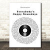 Buzzcocks Everybody's Happy Nowadays Vinyl Record Song Lyric Wall Art Print