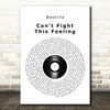 Bastille Can't Fight This Feeling Vinyl Record Song Lyric Wall Art Print