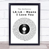 The Delfonics LA-LA - Means I Love You Vinyl Record Song Lyric Wall Art Print