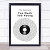 The Specials Too Much Too Young Vinyl Record Song Lyric Wall Art Print
