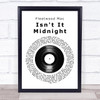 Fleetwood Mac Isn't It Midnight Vinyl Record Song Lyric Wall Art Print