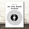 Motorcycle As The Rush Comes Vinyl Record Song Lyric Wall Art Print