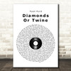 Ryan Hurd Diamonds Or Twine Vinyl Record Song Lyric Wall Art Print